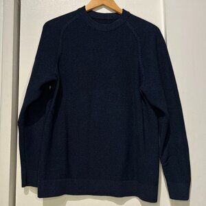 Textured Knit Crewneck Sweater